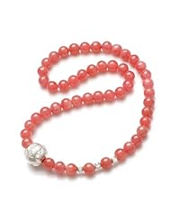 Honeystore Girls Rhodonite 925 Sterling Silver Stretch Bracelet Color Pink Silver