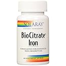 Solaray Biocitrate Iron Supplement, 25mg, 60 Count