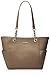 Calvin Klein Hayden Saffiano Leather East/West Top Zip Chain Tote
