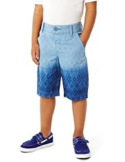 Pure Cotton Adjustable Waist Dip Dye Shorts