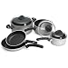 Ballarini Heavy Weight Select Silver 8 Piece Set with Glass Lids