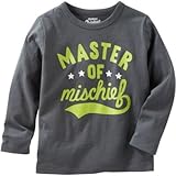 オシュコシュ OSHKOSH/ オシュコシュオリジナルグラフィックティ チャコール トップス長袖Tシャツ 5歳【並行輸入】