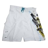 Clearance Speedo Swimwear Mens Printed Swimming Shorts (White)