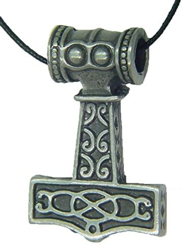 Thor's Hammer Mjöllnir Pewter Pendant Necklace