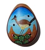 Musical Instruments : Ocarina Clay Flute from Peru with Hand Painted Roadrunner