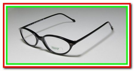 AUTHENTIC UNITED COLORS OF BENETTON 350 48-16-140 BLACK FULL-RIM PLASTIC VISION CARE PRESCRIPTION RX-ABLE ELEGANT DESIGNER EYEGLASS/GLASSES/FRAMES - womens/ladies