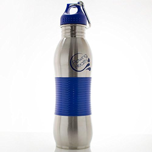 Stainless Steel Water Bottle By Flowing Health - Comfortable to Hold - High Grade - Durable - 24 Oz. - Eliminate Plastic - Stay Hydrated, Healthy and Help the Planet