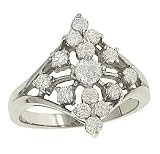 Ladies Round Cluster Style Fashion Diamond Ring Diamond 1.00cttw Gh/Si2
