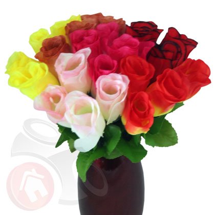 576 x Kunstblume Heckenrose bunt 25cm Blume Rose