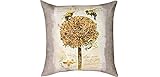 MWW Manual Indoor/Outdoor Throw Pillow, 18", Natural Life Bumble Bee