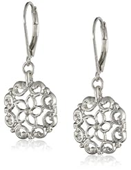NINE WEST VINTAGE AMERICA "Florabella" Worn Silver-Tone Mini Drop Earrings