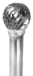 CARBIDE BUR GROBET BALL 3/8X5/16X1/4 BEAR CUT
