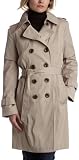 Fleet Street Women's Double Breasted Rainwear,Latte,12