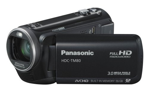 Panasonic HDC-TM80EG9K Full HD Camcorder (16 GB int. Flashspeicher, 34-fach opt. Zoom, 6,7 cm (2.6 Zoll) Touch-Display, Bildstabilisator) schwarz