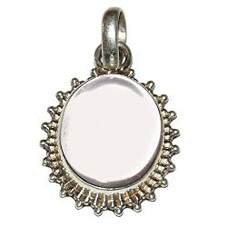 Pendant Sterling Silver Chain Crystal Gemstone Jewelry 1 Inch