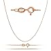 Rose Gold over Sterling Silver 1mm Box Chain Necklace Made in Italy 14 inch- 36 inch