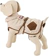 Petego Dogrich Hunter Dog Coat, Cream and Brown, 8 Inches