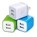 USB Plug, Charging Plug HopePow 3-Pack USB 5V/2.1A Wall Charger Adapter Plug Compatible for iPhone 7, 7 plus, 6, 6s, 5, 5S, iPad, iPod, Samsung S5 S6 S7, Google Pixel, HTC, LG, NOKIA