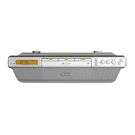 Sony ICF-CDK70 Under Cabinet Kitchen Clock Radio with CD-Changer