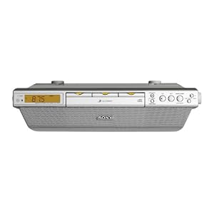 Sony ICF-CDK70 Under Cabinet Kitchen Clock Radio with CD-Changer