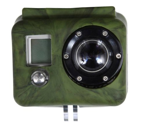 Image of Dark Green Camouflage Silicone Cover for GoPro HD Camera