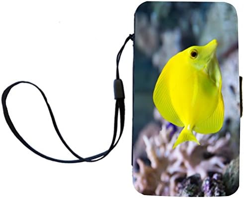 Rikki KnightTM Zebrasoma Beautiful yellow tang fish Galaxy S3 i9300 PU Leather Wallet Type Flip Case with Magnetic Flap and Wristlet for Samsung Galaxy S3
