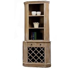 LANDHAUS ECKSCHRANK ECKREGAL MIT FLASCHENREGAL braun
