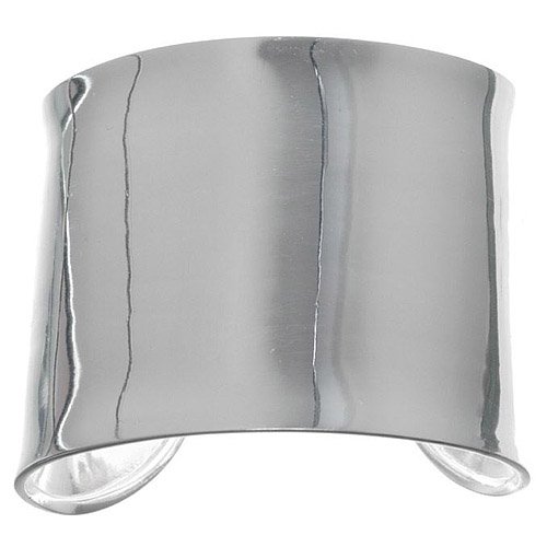 Bold and Daring Sterling Silver 48mm Wide Band Cuff Bracelet