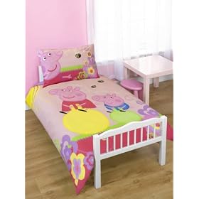 Ready Steady Bed Cot Bed Toddler Bedding Duvet Set Includes Cot Bed Duvet Cover & Pillowcase Available in 30 Designs. Design Name: Peppa Cuddles