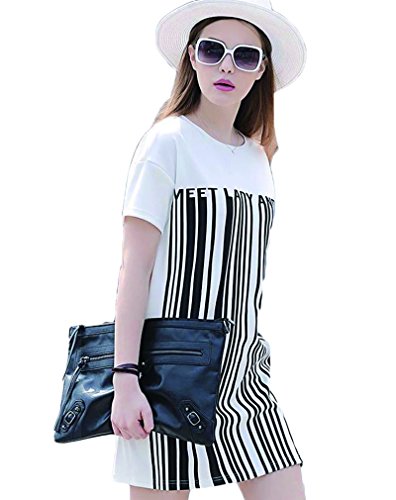 (ディーコッテ)D'Kotte ストライプ タイト ミニ 丈 ワンピース きれいめ カジュアル ボーダー ワンピ neay044