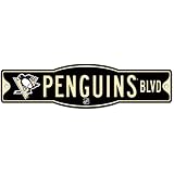 NHL Pittsburgh Penguins 27836010 Street/Zone Sign, 4.5" x 17"