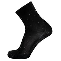 (コンセプト)concept ショートクルーソックス ピンドット Cool Socks 瞬間冷却 ナイガイ メンズ ブラック 2382-149