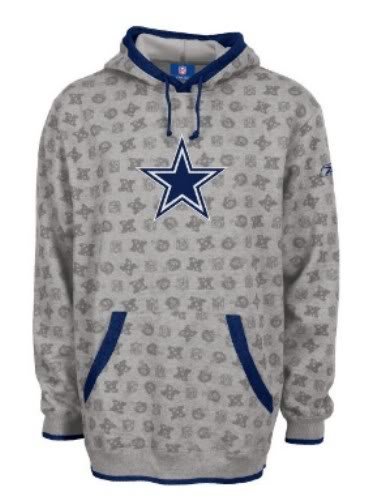 Dallas Cowboys Reebok Loud & Proud Fleece Hooded Sweatshirt Size Large Adult NFL Authentic