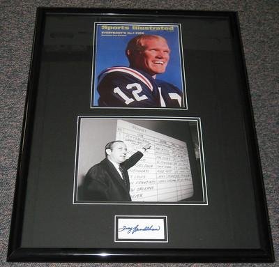 Terry Bradshaw 1970 NFL Draft Signed Framed 18x24 Photo Display Steelers LA Tech - Framed NFL Photos, Plaques and Collages