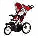 Turismo Swivel Wheel Jogger Single Stroller Color: Red