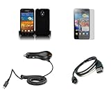 Samsung Galaxy S II Epic 4G Touch (Sprint) Premium Combo Pack - Black Rubbe ....