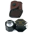 10x Hexagon Loupe Jewelers Gem Folding Opti Magnifier