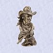 Wild western outlaw statue home garden rebel sculpture