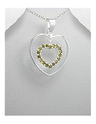 Heart CZ Pendant Necklace In 92.5 Sterling Silver