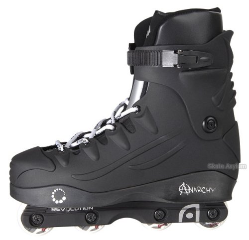 Childrens Toyshop  Third Party New : Anarchy Revolution Aggressive Skates - Black - Size UK9