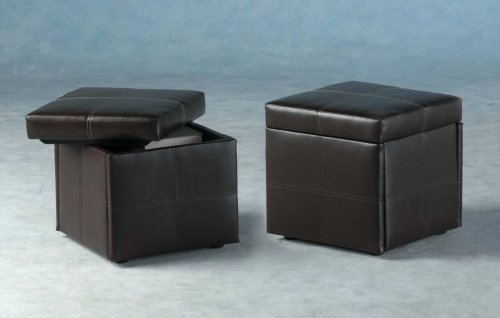 UNITY FAUX LEATHER, TOY BOX, STORAGE STOOL, EXPRESSO BROWN