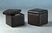 UNITY FAUX LEATHER, TOY BOX, STORAGE STOOL, EXPRESSO BROWN