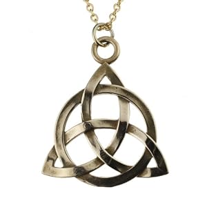 Triquetra Peace Bronze Pendant Necklace on Rolo Chain
