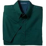 Port Authority - Short Sleeve Easy Care Shirt, 2XL, Dark Green and Navy