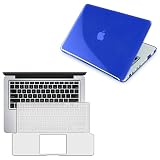 Clear Dark Blue Snap On Case Compatible With 13-Inch Macbook® Pro, W/ Free Clear Keyboard Full Skin