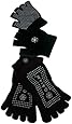 Gaiam Grippy Yoga Sock and Glove Set - Black