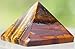 uGems Tiger Eye Pyramid Carved Stone Rock 1 1/2 Inch