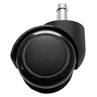 Rolland Office Chair Caster Wheel for Hardwood Floor - Stem Diameter: 9.5mm, Stem Length: 25mm - 5 Unit/Pack