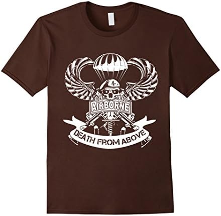 Men's Airborne T-shirt , airborne death from above 3XL Brown
