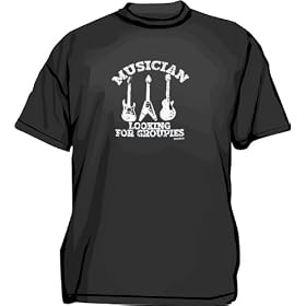 Musician Looking For Groupies Guitars Distressed Style Logo Kids T Shirt 2T thru Youth XL